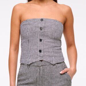 NWT Abercrombie Strapless Cropped Vest Top